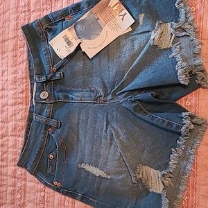 NWT YMI fringed blue jean shorts Sz 1 & Sz 3